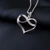 Silver Color Heart Necklace with Hollow Design - Image 2
