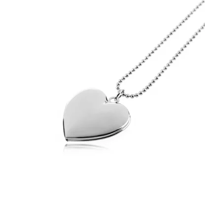 Shiny Necklace with Locket Heart Pendant - Image 12