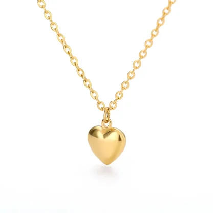 Shiny Minimalist Chain Heart Necklaces
