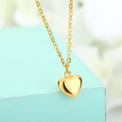Shiny Minimalist Chain Heart Necklaces - Image 8