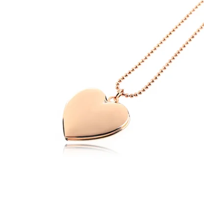 Shiny Necklace with Locket Heart Pendant - Image 11