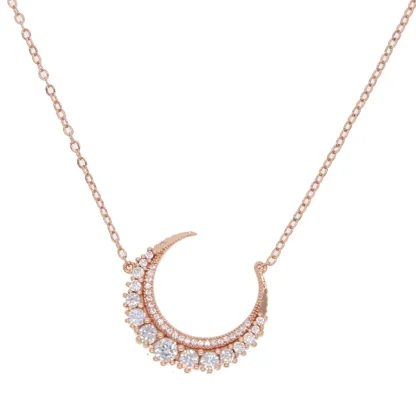 Luxury Pink Necklace with Heart Pendant - Image 4