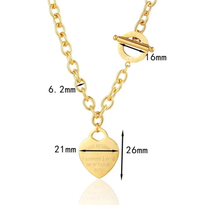 Heart Necklace with Carving Design - Image 6
