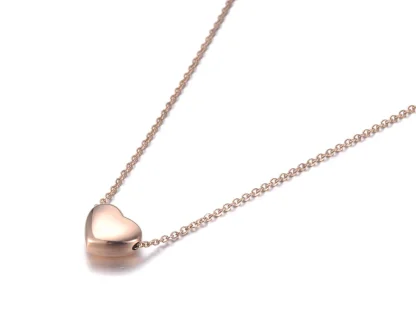 Simplicity Necklace with Heart Pendant - Image 7