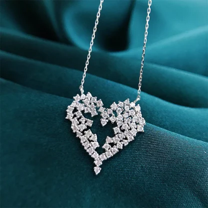 Luxury Heart Necklace with Hollow Design - Image 2