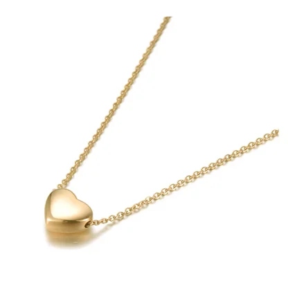 Simplicity Necklace with Heart Pendant - Image 5