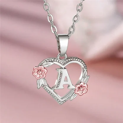 Hollow Heart Pendant with Initial Letter - Image 9