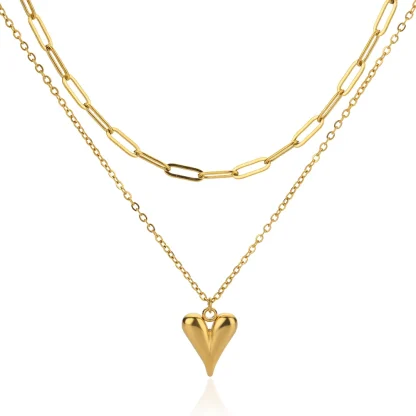 Minimalist Necklace with Mini Heart Pendant - Image 9
