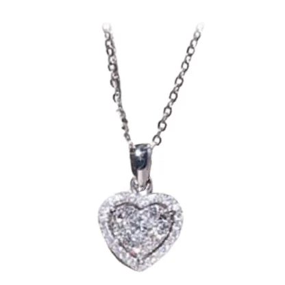 Sparkly Heart Pendant Luxury Necklace - Image 5