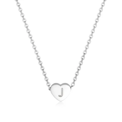 Cute Heart Necklace with Initial Letter - Image 13