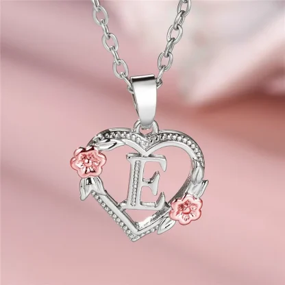 Hollow Heart Pendant with Initial Letter - Image 13