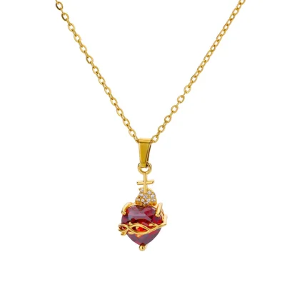 Minimalist Necklace with Mini Heart Pendant - Image 11