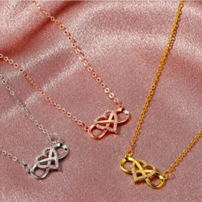Infinity Love Necklace with Sparkling Design - Image 3