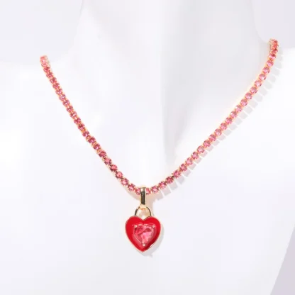 Colored Heart Necklace with Luxury Design - Image 7