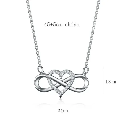 Infinity Love Necklace with Sparkling Design - Image 9