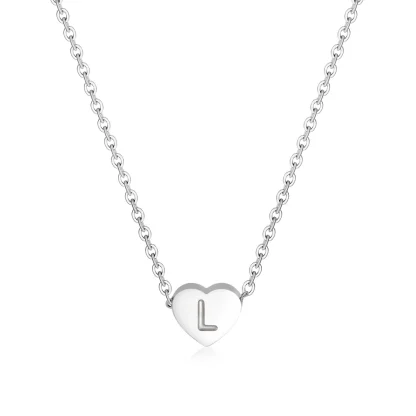 Cute Heart Necklace with Initial Letter - Image 15