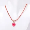 Colored Heart Necklace with Luxury Design - Image 9