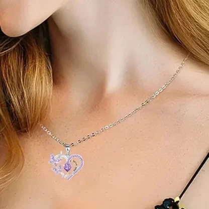 Creative Heart Necklace with Butterfly Design - Image 7