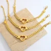 Curb Chain Necklace with Heart Pendant - Image 15