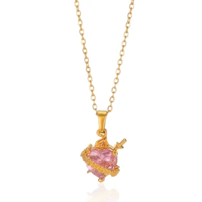Minimalist Necklace with Mini Heart Pendant - Image 10