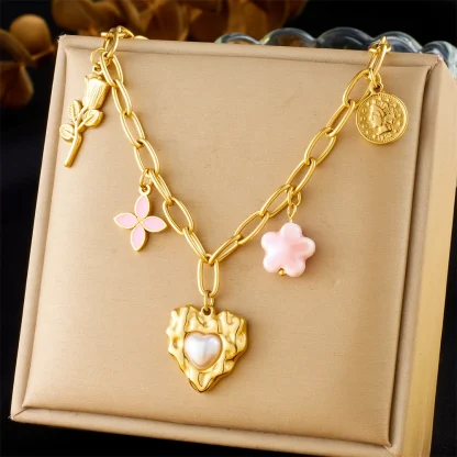 Stylish Necklace with Multiple Pendant Decor - Image 5