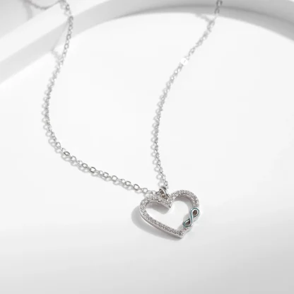 Chic Heart Necklace with Infinity Sign - Image 4