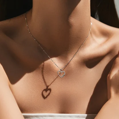 Chic Heart Necklace with Infinity Sign - Image 2