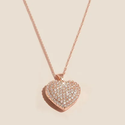 Dazzling Necklace with Heart Pendant - Image 3