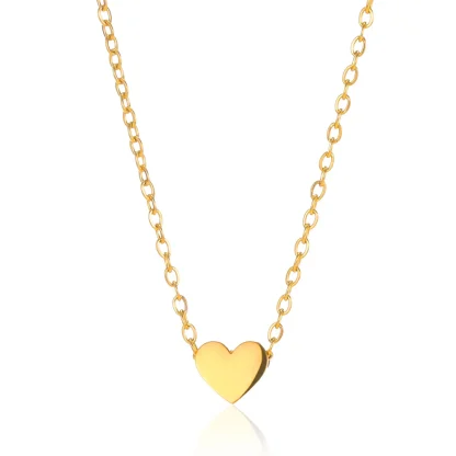 Minimalist Necklace with Mini Heart Pendant