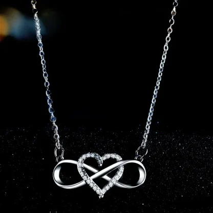 Infinity Love Necklace with Sparkling Design - Image 4