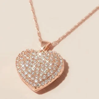 Dazzling Necklace with Heart Pendant