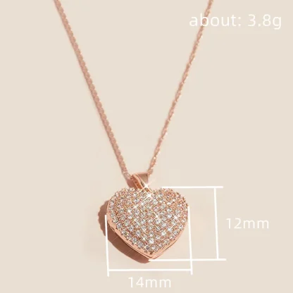 Dazzling Necklace with Heart Pendant - Image 4