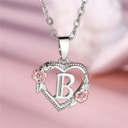 Hollow Heart Pendant with Initial Letter - Image 10