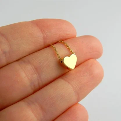 Shiny Minimalist Chain Heart Necklaces - Image 6