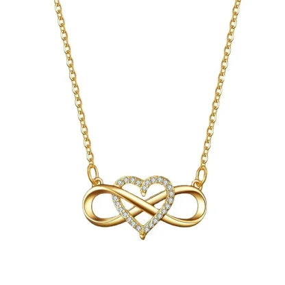 Infinity Love Necklace with Sparkling Design
