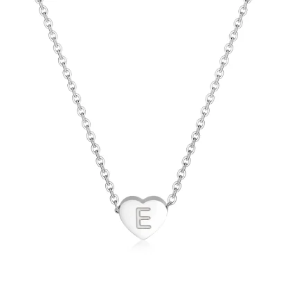 Cute Heart Necklace with Initial Letter - Image 8