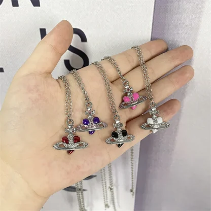 Bold Heart Necklace with Cross Design - Image 6
