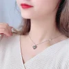 Heart Necklace with Checkered Pattern - Image 7