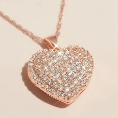 Dazzling Necklace with Heart Pendant - Image 2