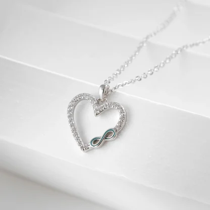 Chic Heart Necklace with Infinity Sign