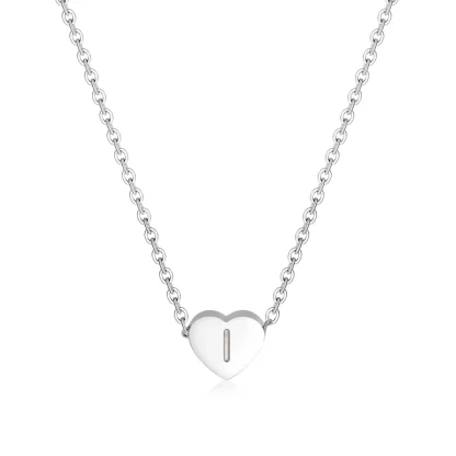 Cute Heart Necklace with Initial Letter - Image 12
