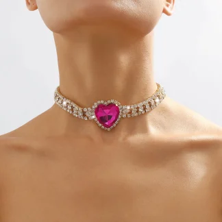 Luxury Choker Heart Necklaces