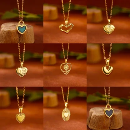 Minimalist Necklace with Mini Heart Pendant - Image 2