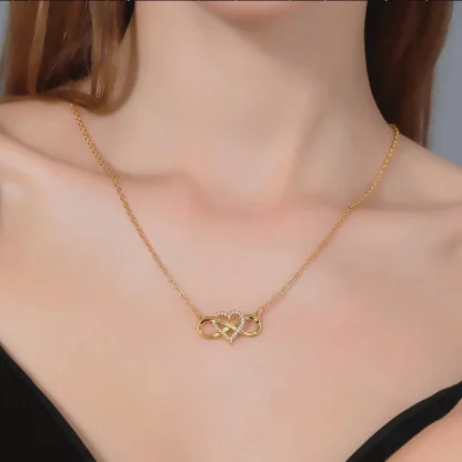 Infinity Love Necklace with Sparkling Design - Image 2