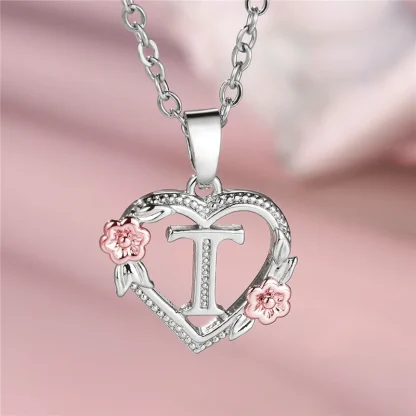 Hollow Heart Pendant with Initial Letter - Image 4